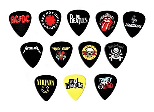 Band Logo Guitar Picks (12 picks in a packet)