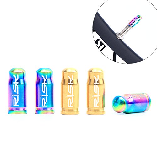 Bike Tire Valve Caps ODIER RISK Series Titanium Alloy Bicycle Decorative Valve Cap 2g/Pair French Style Presta Road Bike Valve Cap