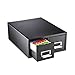 MMF Industries STEELMASTER Card Catalog Cabinet | Holds 4” x 6” Cards | 1500 Cards Per Drawer | Follower Block | Two Drawers | Rubberized Feet | Steel 4 x 6 Index Card Box