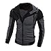 Men's Sweater,Neartime Warm Hoodie Man Hooded Sweatshirt Jacket Coat (L, Black)