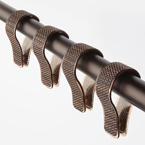 mDesign Modern Textured Plastic Bathroom Shower Curtain Liner Hook