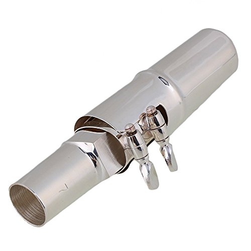 Surfing 7# Nickel-plated B-flat Tenor Saxophone Mouthpiece with Ligature Reed Sliver