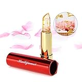 Kailijumei Flower Jelly Lipstick Original Mirror Casing with Real Flower Barbie Pink with Makeup Brush