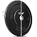 Titan Fitness Pair 10 LB Black Economy Olympic Bumper Plates, Rubber with Steel Insert