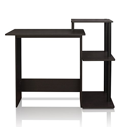 Furinno 11192EX/BK Efficient Computer Desk, Espresso/Black