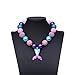 Bling Bling Chunky Bubblegum Necklace Small Mermaid Tail Fashion Beads with Gift Box for Baby Girls (Mermaid Tail)