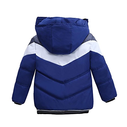 Sunbona Toddler Baby Boys Autumn Winter Down Jacket Coat Warm Padded Thick Outerwear Clothes (5T(3~4years), Blue)