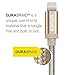 Kanex Apple Certified Premium Lightning to USB Cable with DuraBraid Fiber 4 Feet (1.2 Meters)-Gold