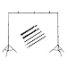 Safstar Background Stand Backdrop Support System Kit, 10 x 6.5ft(3 x 2M) with Portable Carrying Bag and Clamps for Video, Portrait, and Product Photography