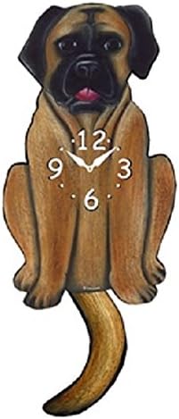 English Mastiff Dog Wagging Tail Pendulum Clock