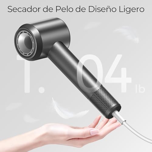 KEKEROBOT Secadora de Cabello, con ionico de 500M, Secadora con Difusor para Rizos, 3 Velocidades y 4 Temperaturas, 110000 RPM para Secador de Pelo, Secador con Difusor y Concentrador Magnéticos,Regalos Día de La Madre