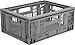 CleverMade CleverCrates Pro-Grade 15.8 Liter Collapsible Storage Bin/Container: Grated Wall Utility Basket/Tote, Grey