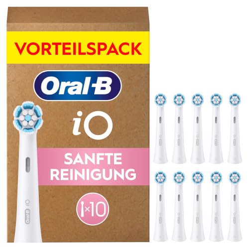 Oral-B iO Aufsteckbürsten Sanfte Reinigung, Weiß, 10 Stück