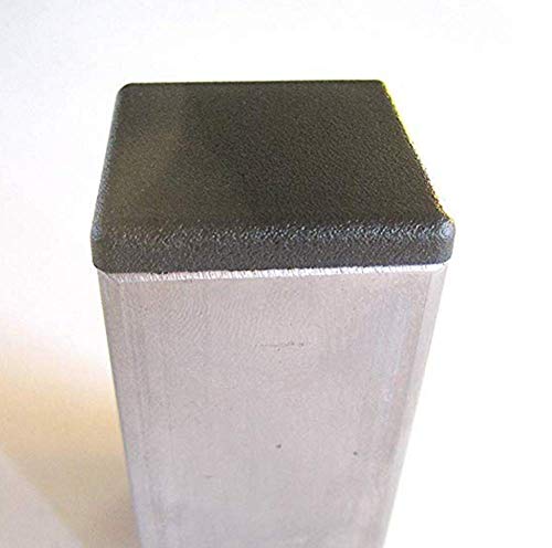 10 Pcs 2'' Square Tubing Black Plastic Plugs - 2 inch End Cap - Fence Post Pipe Cover Tube Chair Glide Insert Finishing Plug