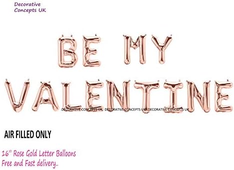DCUK 16" Rose Gold HAPPY VALENTINE Letter Balloons - UK SELLER (BE MY VALENTINE)