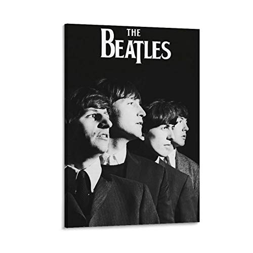 NBEI Poster rétro The Beatles – Peinture décorative sur toile pour salon, chambre à coucher – 50 x 75 cm - Les Beatles, Paul McCartney, John Lennon, RIngo Starr, George Harrison NBEI Poster rétro The Beatles - Peinture décorative sur toile pour salon, chambre à coucher - 50 x 75 cm