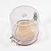 77L Glass Airtight Jars, Food Storage Container 18.58 FL OZ (550 ML) with Airtight Clamp Wood Lids and Leak Proof Rubber Gasket, Storage Canister for Serving Coffee Been, Tea, Flour, Sugar and More