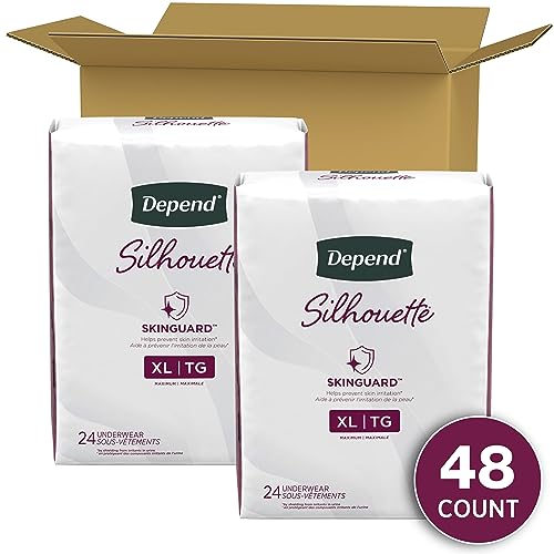 Depend Silhouette Adult Incontinence and Postpartum Underwear for Women