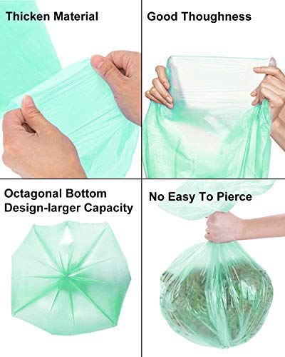 Biodegradable Trash Bags 3 Gallon - 100 Count Compostable Small Garbage Bags Leak Proof
