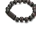 FUNRUN JEWELRY 3PCS 11MM Wood Bead Bracelet for Men Women Buddhist Mala Bracelet Elastic