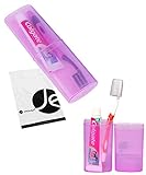 JAVOedge Purple Travel Toothbrush / Toothpaste Plastic Storage Box (Box Only) for Vacation , Business, Over Night