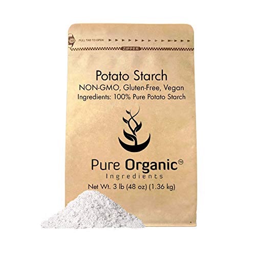 Potato Starch (3 lbs) by Pure Organic Ingredients, Gluten-Free, NON-GMO, All-Natural, Thickener For Sauces, Soup, & Gravy, No Added Preservatives Or Artificial Ingredients