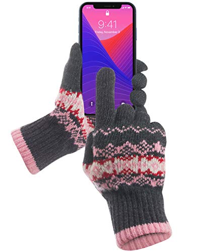 GreatShield COZY Series Spring Fall Winter Gloves that Works with Touch Screen Devices - iPhones, Android Phones, Smartphones, Tablets for Men & Women - 5 Finger Functionality (Small/Medium)