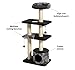 MidWest Homes for Pets Cat Tree | Tower Cat Furniture, 5-Tier Cat Tree w/Sisal Wrapped Support Scratching Posts & High Cat Look-Out Perch, Black/White Pattern, Large Cat Tree