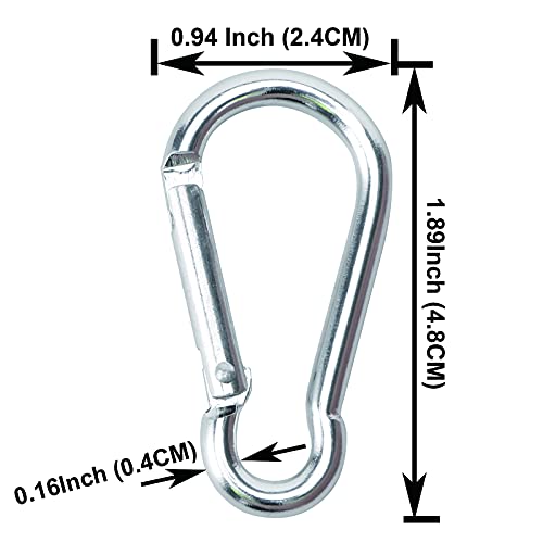 50pcs Small Carabiner Clips Mini Aluminum Carabiner Clip Keychain Bulk