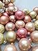 45 Pc Mini Pink Gold Beige Decorative Hanging Ornaments Indoors Glass Xmas Christmas Tree Decor Ball Bauble Party Home Holiday Decorations