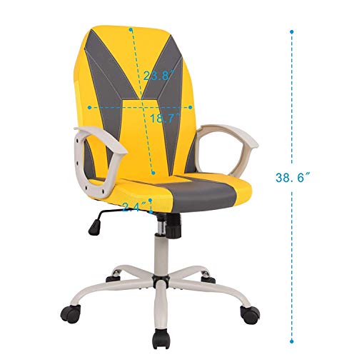 Smugchair Gaming Chair Ergonomic Office Chair Desk Chair Executive Bonded Leather Computer Chair, Yellow