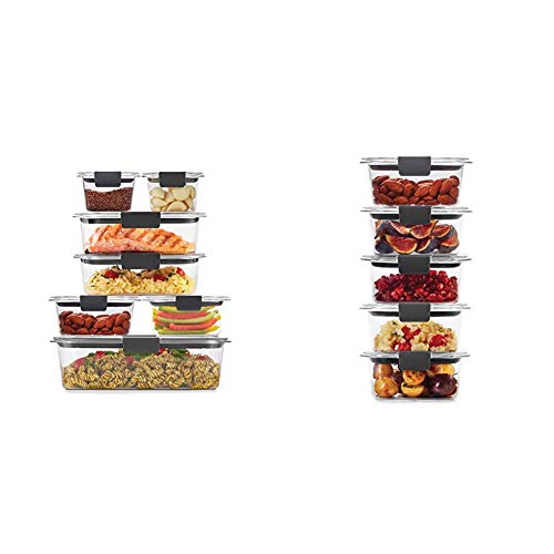 Rubbermaid Brilliance Storage 14Piece Plastic Lids BPA Free, Clear