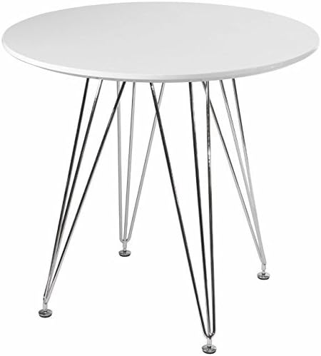 Mod Made Mid Century Modern Paris Tower Round Table Bistro Table White