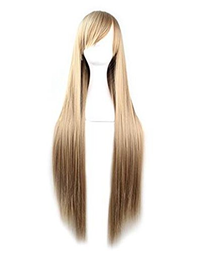 Prettybuy 32" 80cm Fashion Women's Cosplay Hair Wig Long Straight Hair Heat Resistant Costume Party Full Wigs (Brown)