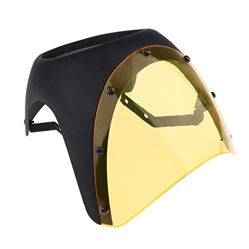 image for D DOLITY Motorcycle Front Headlight Fairing Screen Retro Cafe Racer St