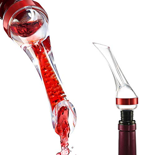 Baen Sendi Wine Aerator Pourer - Aerating Wine Pourer - Premium Wine Decanter (Red(parrot))