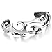 INBLUE Men's Stainless Steel Bracelet Bangle Cuff Silver Tone Hollow Openwork Tribal