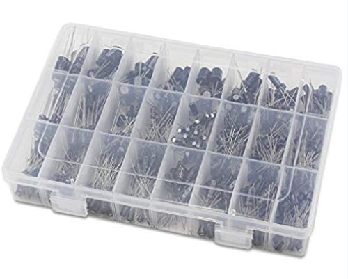 24Value 500pcs Electrolytic Capacitor Assortment Box Kit Range 0.1uF－1000uF - Thumbnail 2