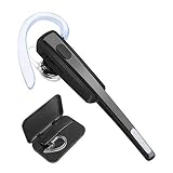 Bluetooth Headset, Oliston Ultralight Wireless Bluetooth Earpiece for Cell Phones with Noise Cancelling Mic- Compatible with iPhone, Android, and Other Smartphones (Black) ...