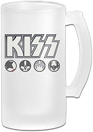 Acosoy Heavy Metal Band Kiss Logo Scrub Beer Mugs/Beer Stein/Beer Tankard/Beer Glasses Kitchen