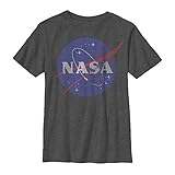 Fifth Sun Men's Nasa Polyester T-Shirt (Large, Charcoal Heather)