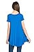 Frumos Womens Tunic Short Sleeve V-Neck Top Made In USA