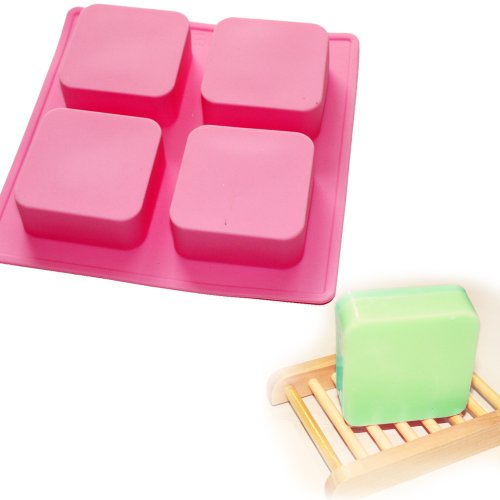 X-Haibei Geometric Basic Plain Square Lotion Soap Bar Mold Candle Making for Homemade Craft