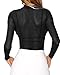 CLOZOZ Women's Long Sleeve Short Sleeve Sheer Mesh Tops Sexy See Through T Shirts Clubwear