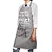 CRJHNS Aprons for Women, Men Kitchen Apron with 2 Pockets Bib Apron for Cooking (Grey)