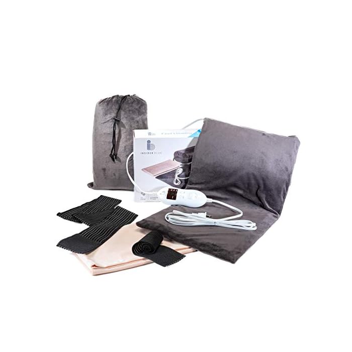 Electric Heating Pad for Back Pain, Cramps, Sore Feet, Legs & Knees – XL 12x24” – Soft Flexible Dry Moist Heat Therapy…