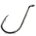 Offset Octopus Circle Hooks, 100pcs Baitholder Fishing Hooks Sharp Beak Fishing Gear and Equipment for Catfish Freshwater Saltwater Steelhead Trout Bass, Black, Size #8-6/0