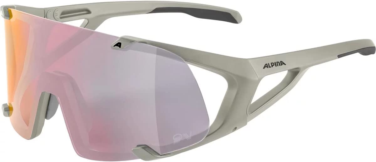 ALPINA Unisex - Adult, HAWKEYE QV sports glasses, cool-grey matt, One Size