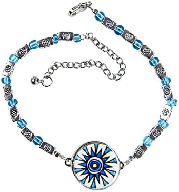 One Putt Designs Par 3 Collection Ball Marker Ankle Bracelet - Topaz