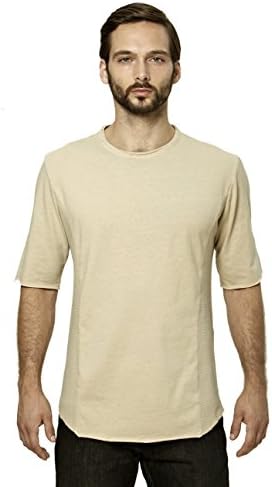Uncommon Thrds Mens Short Sleeve Thermal Contrast Crewneck Sand - Medium